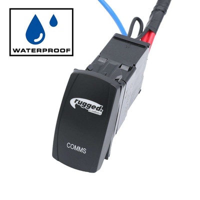 Rugged Radios All In One Power Switch for Waterproof Radio & Intercom - "Comms" Rocker Switch - PH-MS-WP